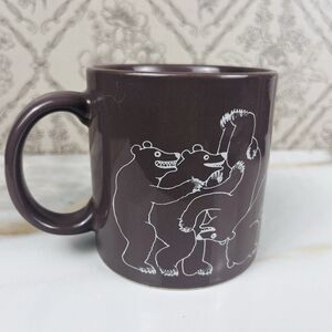 TAYLOR & NG Coffee Mug Naughty Bears Frolicking Made in Japan Vintage 1979